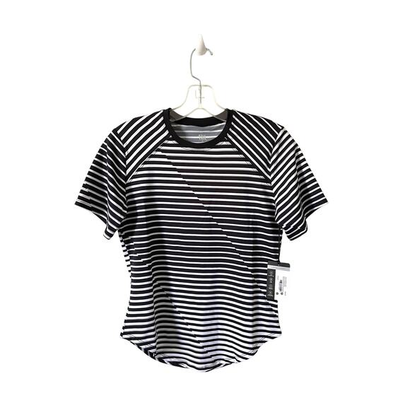 Tail Golf Striped Athletic Short Sleeve Top Short Black White Size Small NEW - Picture 1 of 7